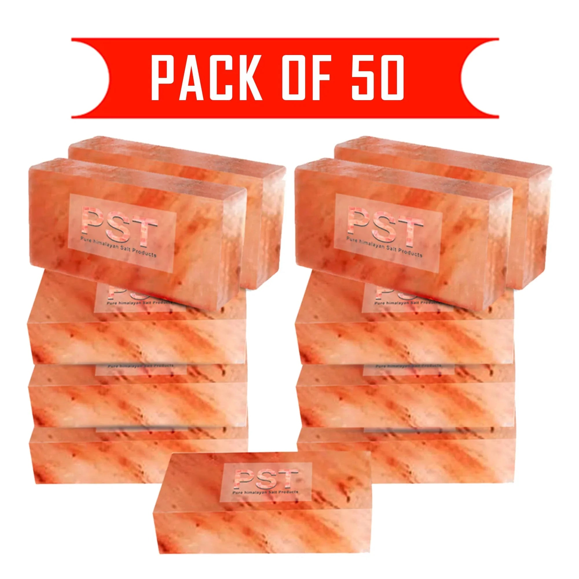 Himalayan Salt Bricks Wholesale Pack of 50 Pink Salt Tiles